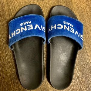 100% Authentic blue velvet Givenchy slides